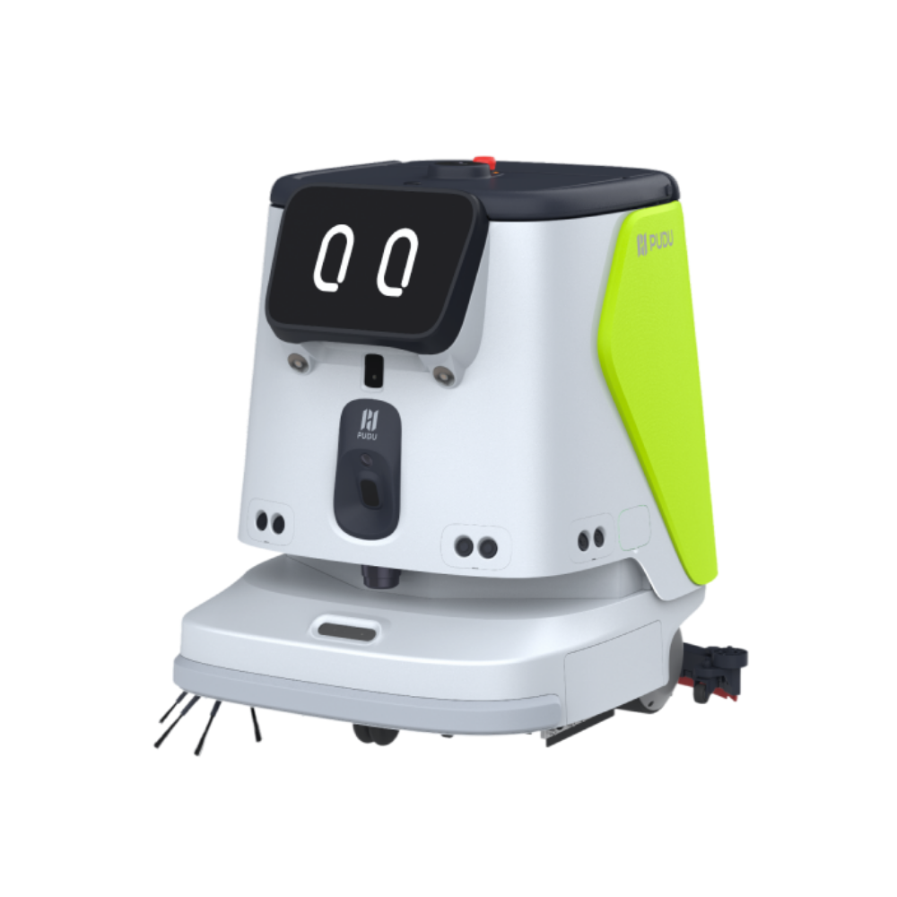 Commercial cleaning robot in operation